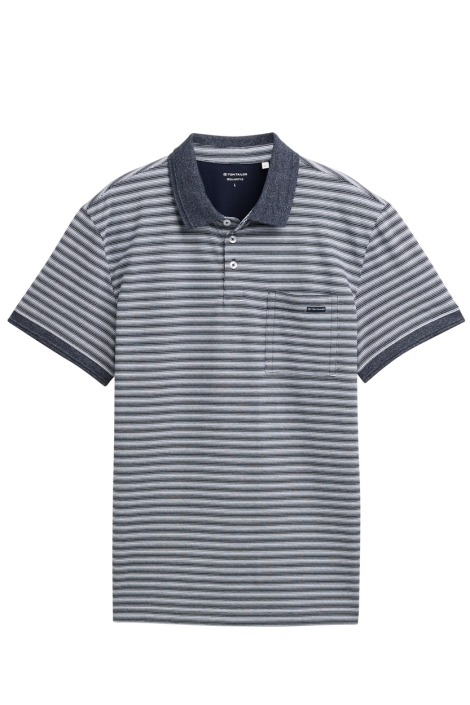 Tom Tailor fine striped pique polo
